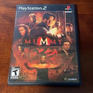 Sony PlayStation 2 The Mummy Game - Red and Black Cover
